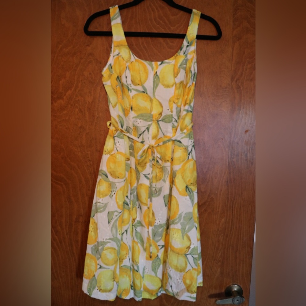 Pappagallo Eyelet Dress with Lemon Print